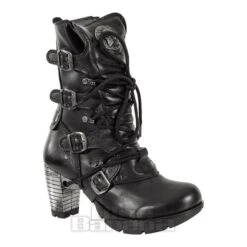 New Rock M.TR003-S1 Trail Heeled Boots (Black)