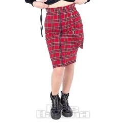 Heartless Kohko Tartan Skirt (Red)