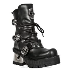 New Rock M.1044-S1 M8 Heeled Boots (Black)
