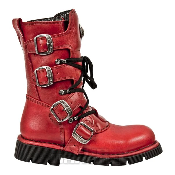 New Rock M.1473-S12 Comfort Light Calf Boots (Red) 2 New Rock M.1473-S12 Comfort Light Calf Boots (Red) - Image 2
