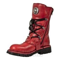 New Rock M.1473-S12 Comfort Light Calf Boots (Red) 10 New Rock M.1473-S12 Comfort Light Calf Boots (Red) -Alternative Clothing Store 79080 m 1473 s12 c