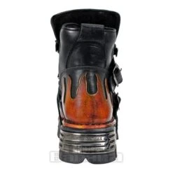 New Rock M.288-S1 Reactor Flame Ankle Boots (Black/Orange) -Alternative Clothing Store 79840 m 288 s1 d