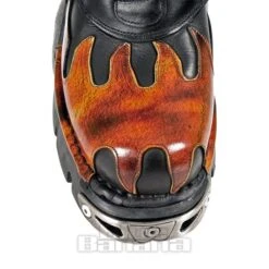 New Rock M.288-S1 Reactor Flame Ankle Boots (Black/Orange) -Alternative Clothing Store 79840 m 288 s1 g