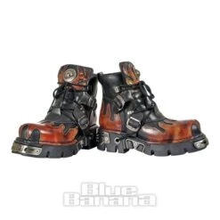 New Rock M.288-S1 Reactor Flame Ankle Boots (Black/Orange) -Alternative Clothing Store 79840 m 288 s1 h