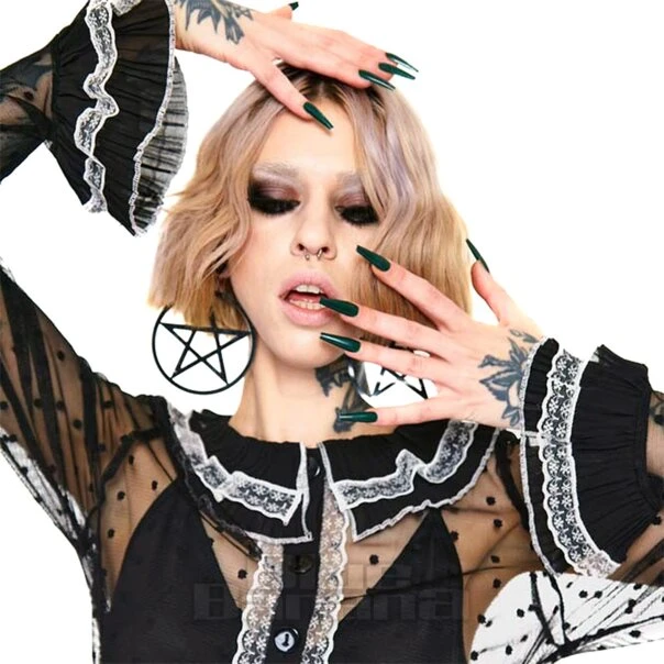 Jawbreaker Dot Mesh Witch Dress (Black) 3 Jawbreaker Dot Mesh Witch Dress (Black) - Image 3