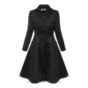 Bleeding Heart Lace Trim Coat (Black)
