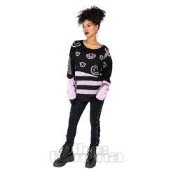 Heartless Split Jumper (Black/Pink) -Alternative Clothing Store 7c00e419e79f70b1ae8ff04de335