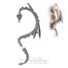 Alchemy Gothic Dragons Lure Left Earring (Silver)