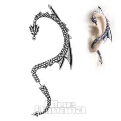 Alchemy Gothic Dragons Lure Left Earring (Silver)