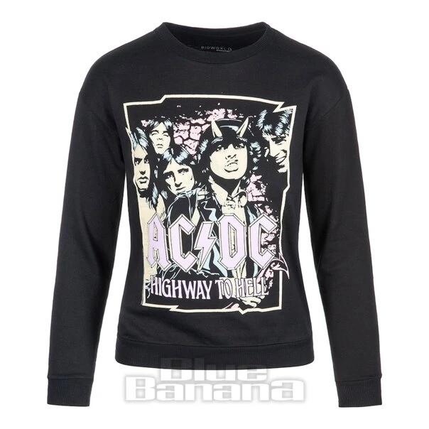 Official AC/DC Highway To Hell Crew Neck Sweatshirt (Black) 1 Official AC/DC Highway To Hell Crew Neck Sweatshirt (Black)
