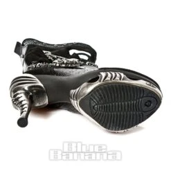 New Rock M.MAG034-C10 Magneto Stiletto Heel Boots (Black) -Alternative Clothing Store 84415 c