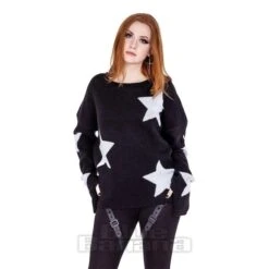 Heartless Seeing Stars Jumper (Black/White)