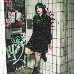 Hell Bunny Misty Moon Dress (Black) 11 Hell Bunny Misty Moon Dress (Black) -Alternative Clothing Store 8516ee3cb4682497d63ba37fad43 hell bunny misty moon dress 3