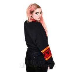 Jawbreaker Intarsia Hell Kitten Jumper (Black) -Alternative Clothing Store 8b31dcdbf53ec6c5f4fe3deb188c