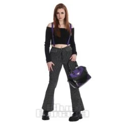 Banned Pinstripe Trousers (Black) -Alternative Clothing Store 8c2bdf0cdc469b7e092f3b39ac3b