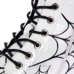KOI FOOTWEAR Koi Web Trap Boots (White) -Alternative Clothing Store 8de1e64c045975e9aab71e7f5e7c