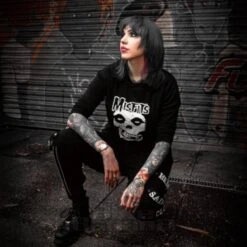 Official Misfits Logo Crew Neck Sweatshirt (Black) -Alternative Clothing Store 8e1034d574d1166ae25805564b57 crew misfits black