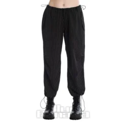 Banned Raven Pin Stripe Trousers (Black)