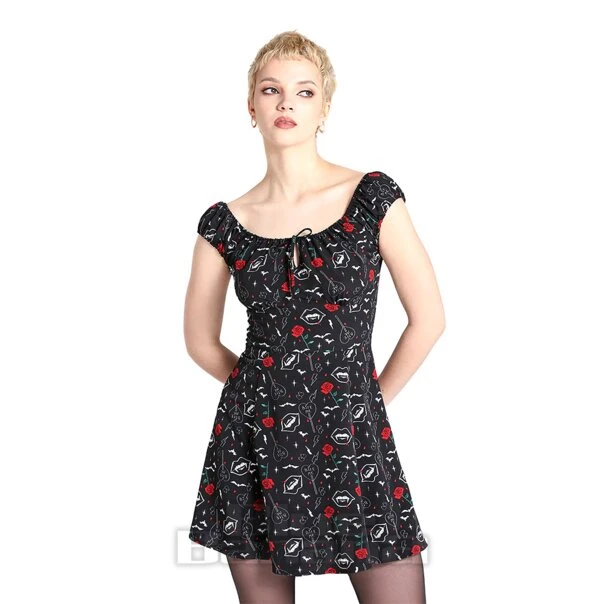 Hell Bunny Lilith Mini Dress (Black) 5 Hell Bunny Lilith Mini Dress (Black) - Image 5