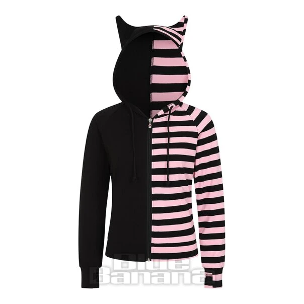Banned Front Zip Hoodie (Black/Pink) 5 Banned Front Zip Hoodie (Black/Pink) - Image 5