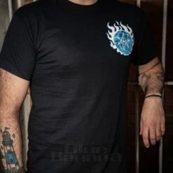 Official Bring Me The Horizon Blue Flame Globe T Shirt (Black) -Alternative Clothing Store 92d8842b331323bf57794be6a08a bmth tshirt