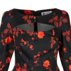 Bleeding Heart Red Flower Dress (Black) -Alternative Clothing Store 96a3e9ed38c43876790e5464be68 150785 b