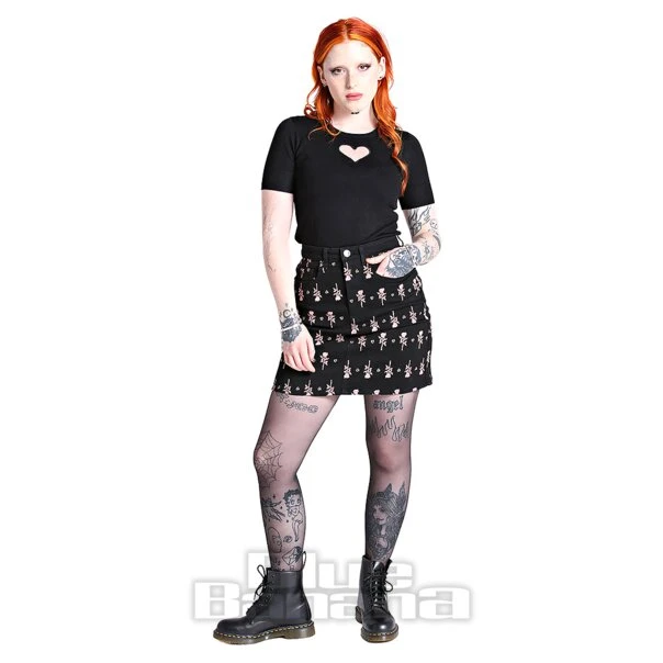 Hell Bunny Lover Skirt (Black) 3 Hell Bunny Lover Skirt (Black) - Image 3