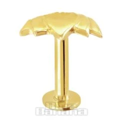 Blue Banana Lotus Petals 9 Ct Gold 1.2 X 6mm/8mm Labret (Gold) -Alternative Clothing Store 99398c36c4df8fa88accbda64b45