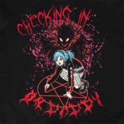 Jawbreaker Checking In Hoodie (Black/Red) -Alternative Clothing Store 9bbffc6eb7fc10fad5f2637bacb3 150662 b