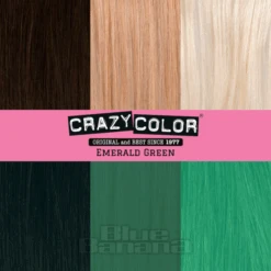 Crazy Color Semi-Permanent Hair Dye 4 Pack 100ml (Emerald Green) -Alternative Clothing Store Emerald