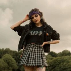 Official KISS Logo Diamante Skinny T Shirt (Black) -Alternative Clothing Store KandRFESTIVALS 49