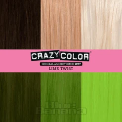 Crazy Color Semi-Permanent Hair Dye 4 Pack 100ml (Lime Twist) -Alternative Clothing Store Lime20Twist