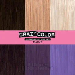 Crazy Color Semi-Permanent Hair Dye 4 Pack 100ml (Ice Mauve) -Alternative Clothing Store Mauve