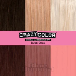 Crazy Color Semi-Permanent Hair Dye 4 Pack 100ml (Rose Gold) -Alternative Clothing Store Rose20Gold