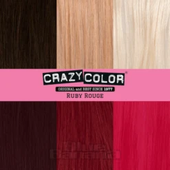 Crazy Color Semi-Permanent Hair Dye 4 Pack 100ml (Ruby Rouge) -Alternative Clothing Store Ruby20Rouge
