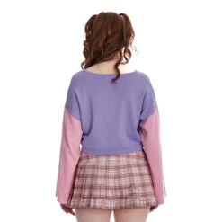 Banned Nori Jumper (Pink/Lilac) -Alternative Clothing Store a12109a3d790391eb7a154df7b0e