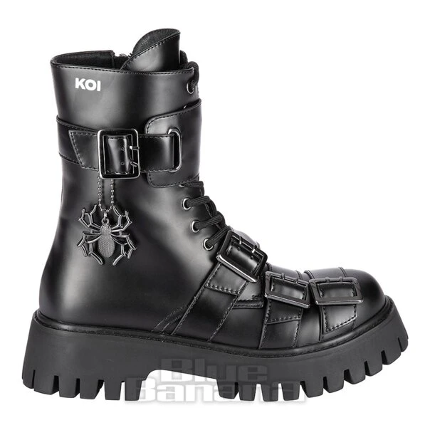 KOI FOOTWEAR Koi Curse Of The Black Widow Platform Boots (Black) 2 KOI FOOTWEAR Koi Curse Of The Black Widow Platform Boots (Black) - Image 2