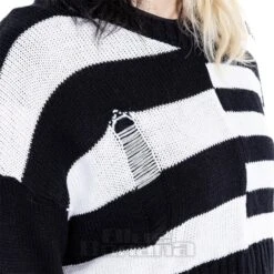 Heartless Layla Top (Black/White) -Alternative Clothing Store a313906637c872a93edba929212c 151730 e