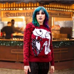 Nightmare Before Christmas Jack & Sally Knit Jumper (Red) -Alternative Clothing Store a32ded9545199effe81087f57b85 nightmare before christmas jack and sally knit jumper