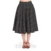 Banned Polka Dot Days Swing Skirt (Black)