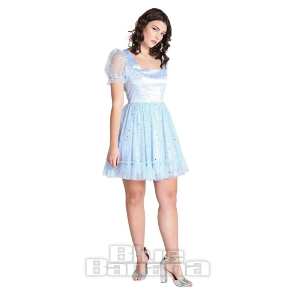 Hell Bunny Infinity Mini Dress (Light Blue) 1 Hell Bunny Infinity Mini Dress (Light Blue)