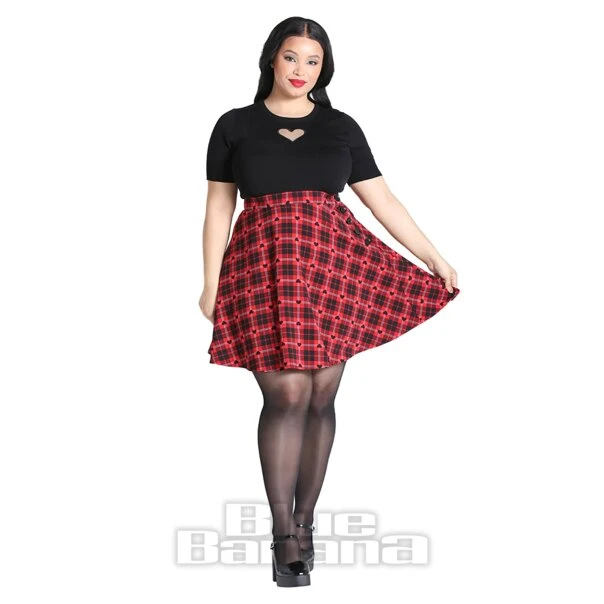 Hell Bunny Date Night Skirt (Red/Black) 5 Hell Bunny Date Night Skirt (Red/Black) - Image 5