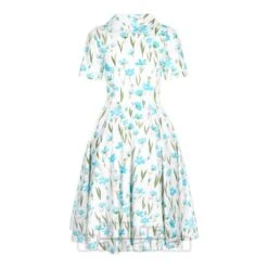 Bleeding Heart Front Buttons Dress (White/Blue) -Alternative Clothing Store b4cca8ab7719fb534c974e4bf2ad 152114 a