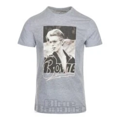 Official David Bowie Smokin' T-Shirt (Grey)