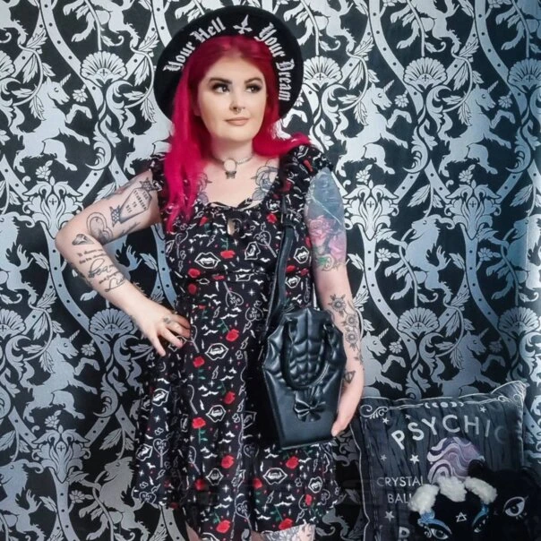 Hell Bunny Lilith Mini Dress (Black) 3 Hell Bunny Lilith Mini Dress (Black) - Image 3