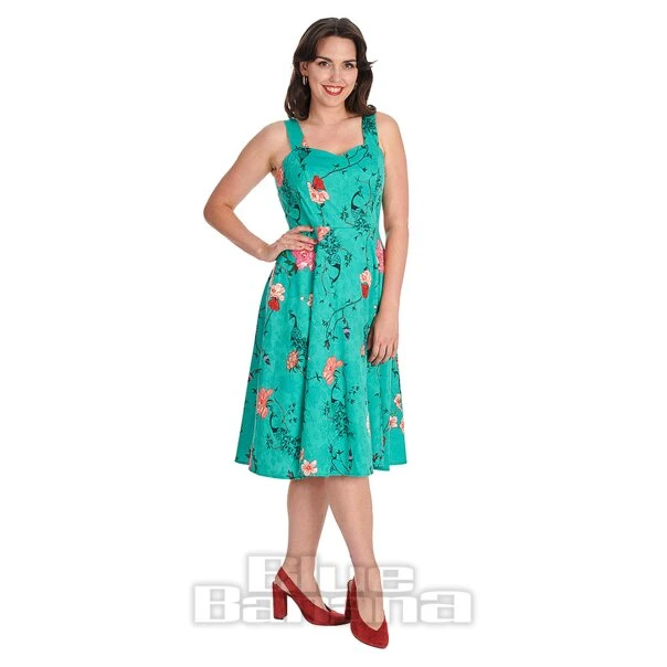 Banned Peacock Rose Dress (Green) 1 Banned Peacock Rose Dress (Green)