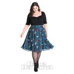 Hell Bunny Sianna Chiffon Skirt (Teal Blue) 13 Hell Bunny Sianna Chiffon Skirt (Teal Blue) -Alternative Clothing Store bb0b949ebd05939d0859fb9b5927