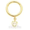 Blue Banana Cubic Zirconia Heart Drop 9 Ct Gold 1.0 X 8mm Hinged Segment Ring (Gold)