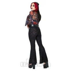 Jawbreaker Venom Flare Trousers (Black) -Alternative Clothing Store bf4978776d7a8372717dd7534cc1 150714 e