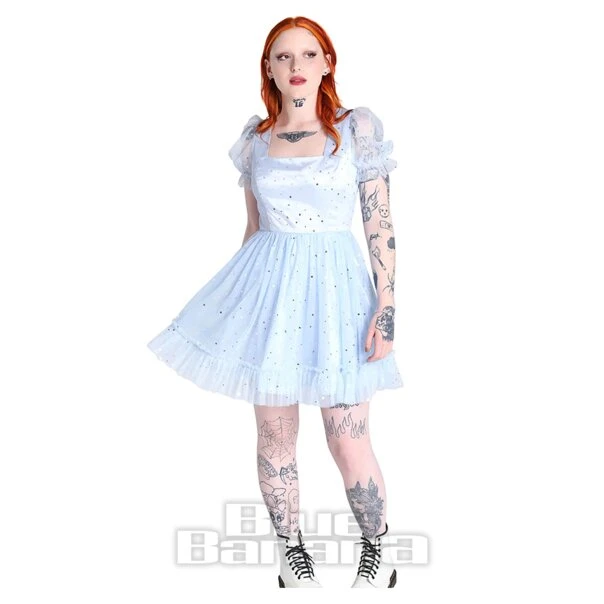 Hell Bunny Infinity Mini Dress (Light Blue) 3 Hell Bunny Infinity Mini Dress (Light Blue) - Image 3